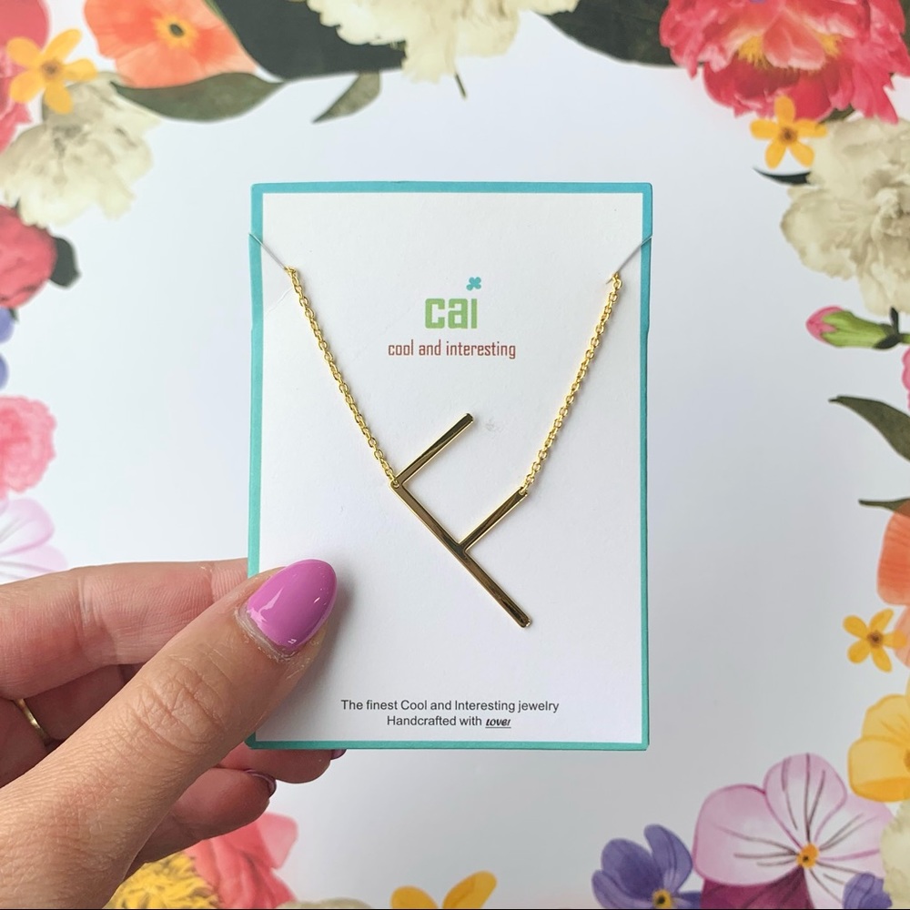 “F” Initial Necklace by Cool and Interesting (CAI)